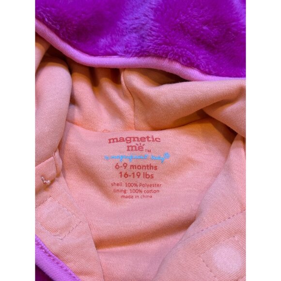 Magnetic Me Infant Plush Minky Bunting Hooded Footed 6-9 Months - Picture 4 of 8